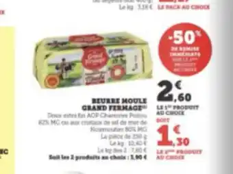 Super U Beurre moule grand fermage offre