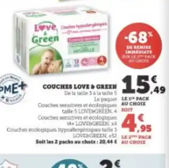 Super U COUCHES LOVE & GREEN offre