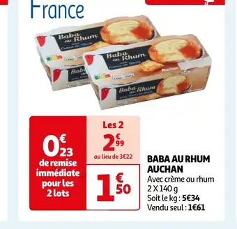 Auchan BABA AU RHUM AUCHAN offre