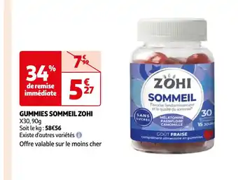 Auchan GUMMIES SOMMEIL ZOHI offre