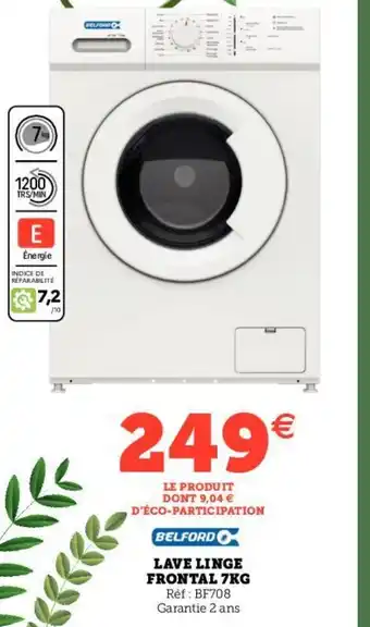 Hyper U LAVE LINGE FRONTAL 7KG offre