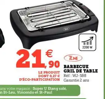 Hyper U BARBECUE GRIL DE TABLE offre