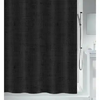 Bricorama Spirella Rideau de douche Polyester GEORGES 120x200cm Noir offre
