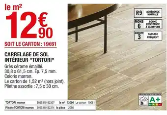 Brico Dépôt Carrelage de sol intérieur "tortori" offre