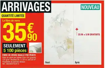 Fibre de verre maille pré peinte
