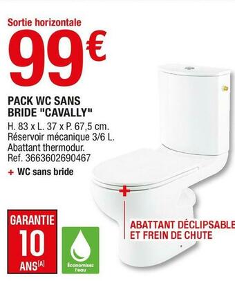 Brico Dépôt Pack wc sans bride "cavally" offre