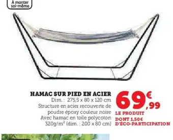 Hyper U HAMAC SUR PIED EN ACIER offre