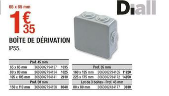 Brico Dépôt Diall boîte de dérivation offre
