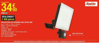 Brico Dépôt Projecteur led intégrée avec détection offre