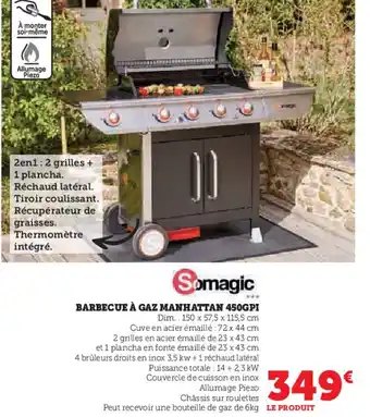 Hyper U BARBECUE À GAZ MANHATTAN 450GPI offre