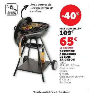 Hyper U LE PRODUIT BARBECUE À CHARBON DE BOIS offre