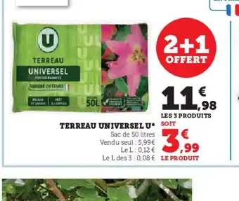 Hyper U TERREAU UNIVERSEL U offre