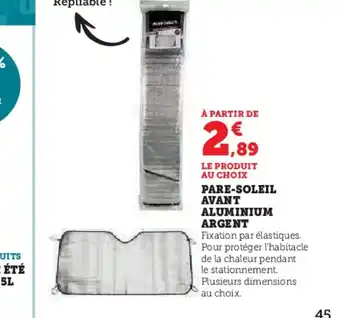 Hyper U PARE-SOLEIL AVANT ALUMINIUM ARGENT offre