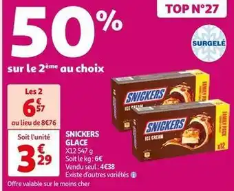 Auchan Snickers - glace offre