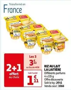 Auchan La laitière - riz au lait offre