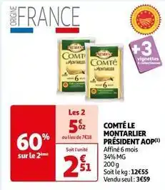 Auchan Président - comte le montarlier aop offre