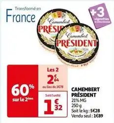 Auchan Président - camembert offre
