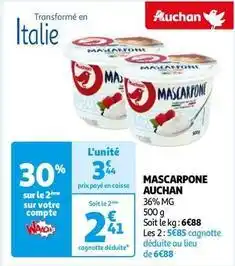 Auchan Auchan - mascarpone offre