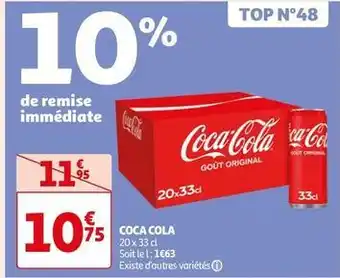 Auchan Coca-cola - 20 x 33 cl offre