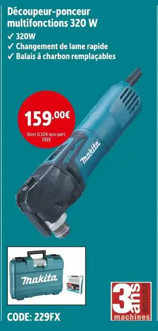 Screwfix Makita Découpeur-ponceur multifonctions 320 W offre