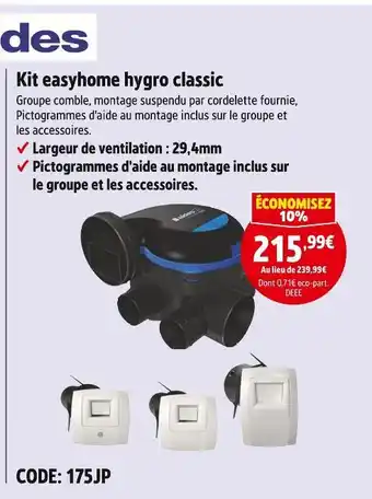 Screwfix aldes Kit easyhome hygro classic offre