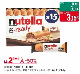 Match NUTELLA BISCUITS B-READY offre