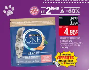 Match ONE CROQUETTES POUR CHAT STÉRILISÉ offre