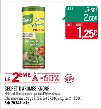 Match KNORR SECRET D’ARÔMES offre