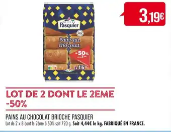 Match BRIOCHE PASQUIER PAINS AU CHOCOLAT offre