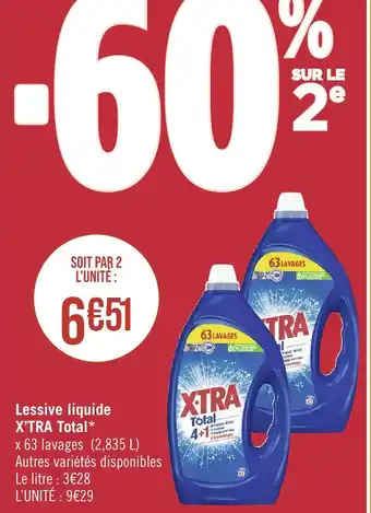 Géant Casino Lessive liquide X'TRA Total offre