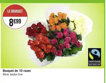 Géant Casino Bouquet de 10 roses offre