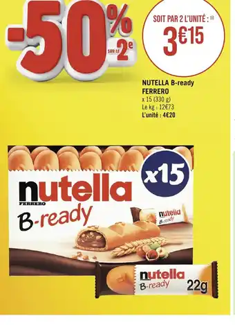 Géant Casino NUTELLA B-ready FERRERO offre