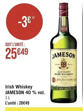 Géant Casino Irish Whiskey JAMESON 40 % vol. offre