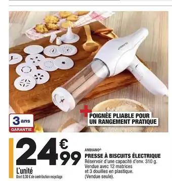 ALDI Ambiano Presse à Biscuits électrique offre