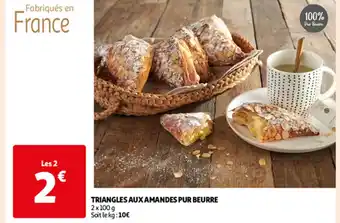 Auchan TRIANGLES AUX AMANDES PUR BEURRE 2x100 g offre