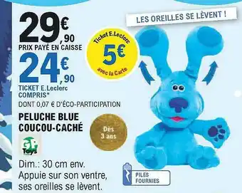 E.Leclerc Peluche Blue Coucou-caché offre