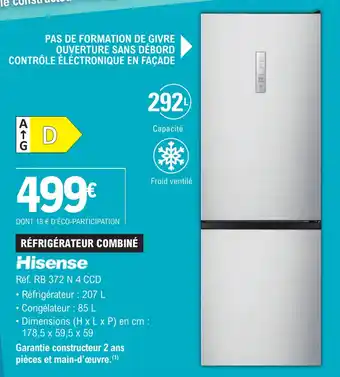 E.Leclerc Hisense Réf. RB 372 N 4 CCD offre