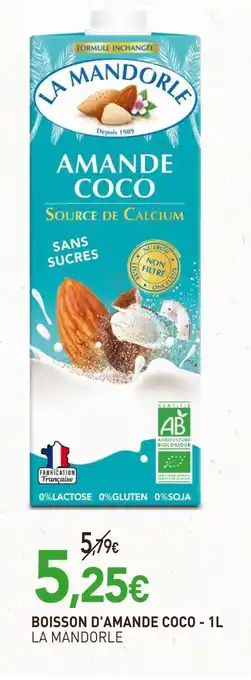 naturéO LA MANDORLE BOISSON D'AMANDE COCO offre