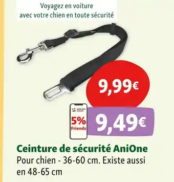 Maxi Zoo AniOne Ceinture de sécurité offre