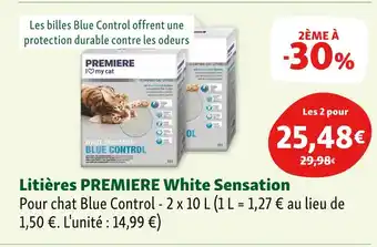 Maxi Zoo PREMIERE Litières White Sensation offre