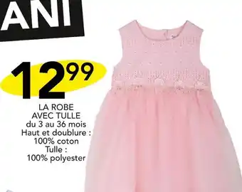 Stokomani Mes petits cailloux LA ROBE AVEC TULLE offre