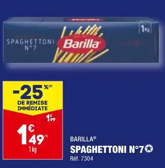 ALDI BARILLA SPAGHETTONI N°7 offre