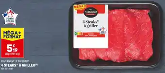 ALDI ST-CLÉMENT LE BOUCHER 4 STEAKS+ À GRILLER offre