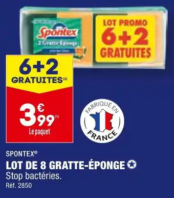 ALDI SPONTEX LOT DE 8 GRATTE-ÉPONGE offre