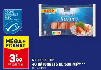 ALDI GOLDEN SEAFOOD 48 BÂTONNETS DE SURIMI offre