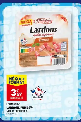 ALDI LE MARSIGNY LARDONS FUMÉS offre