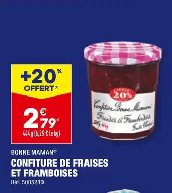 ALDI BONNE MAMAN CONFITURE DE FRAISES ET FRAMBOISES offre