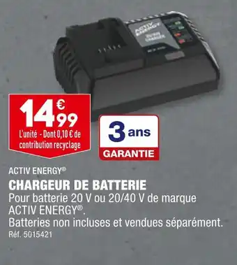 ALDI ACTIV ENERGY CHARGEUR DE BATTERIE offre
