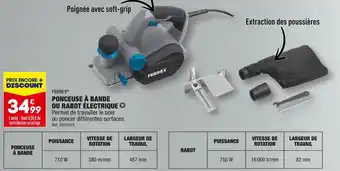 ALDI FERREX PONCEUSE À BANDE OU RABOT ÉLECTRIQUE offre