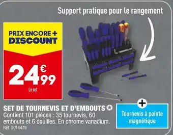 ALDI SET DE TOURNEVIS ET D’EMBOUTS offre